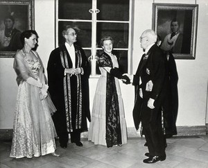 view Sir Henry Hallett Dale at the dinner of the Faculty of Anaesthetists, Royal College of Surgeons of England, 1954. Photograph by Fox Photos Ltd, 1954.