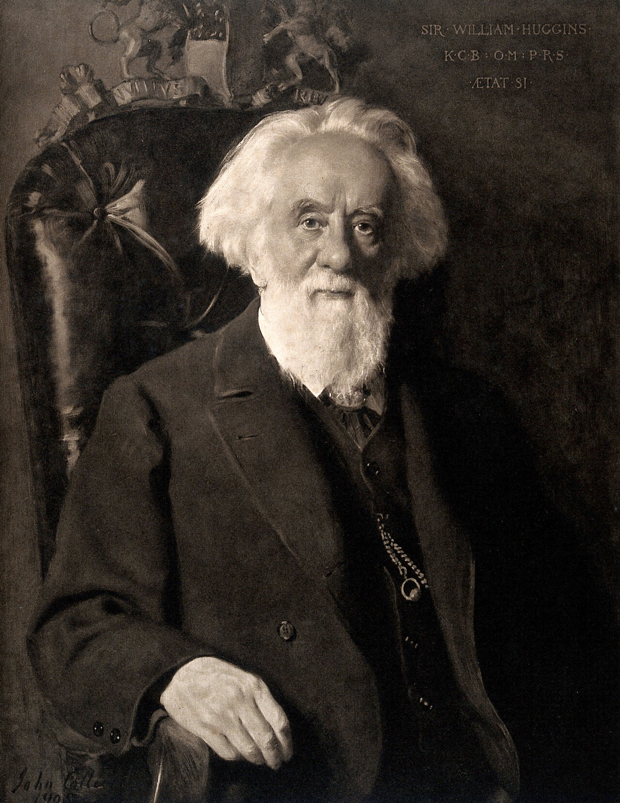 Sir William Huggins. Photogravure after John Collier, 1905., by John Collier