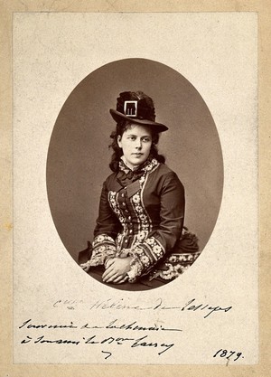 view Hélène de Lesseps. Photograph by Mathieu Deroche, 1878.