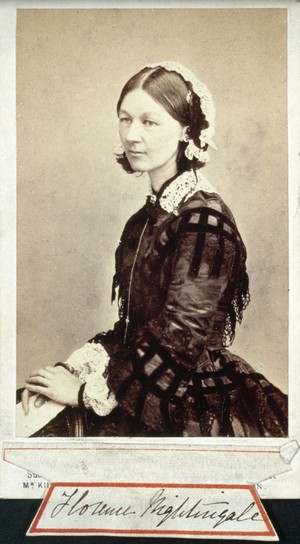 view Florence Nightingale. Photograph by W.E. Kilburn.