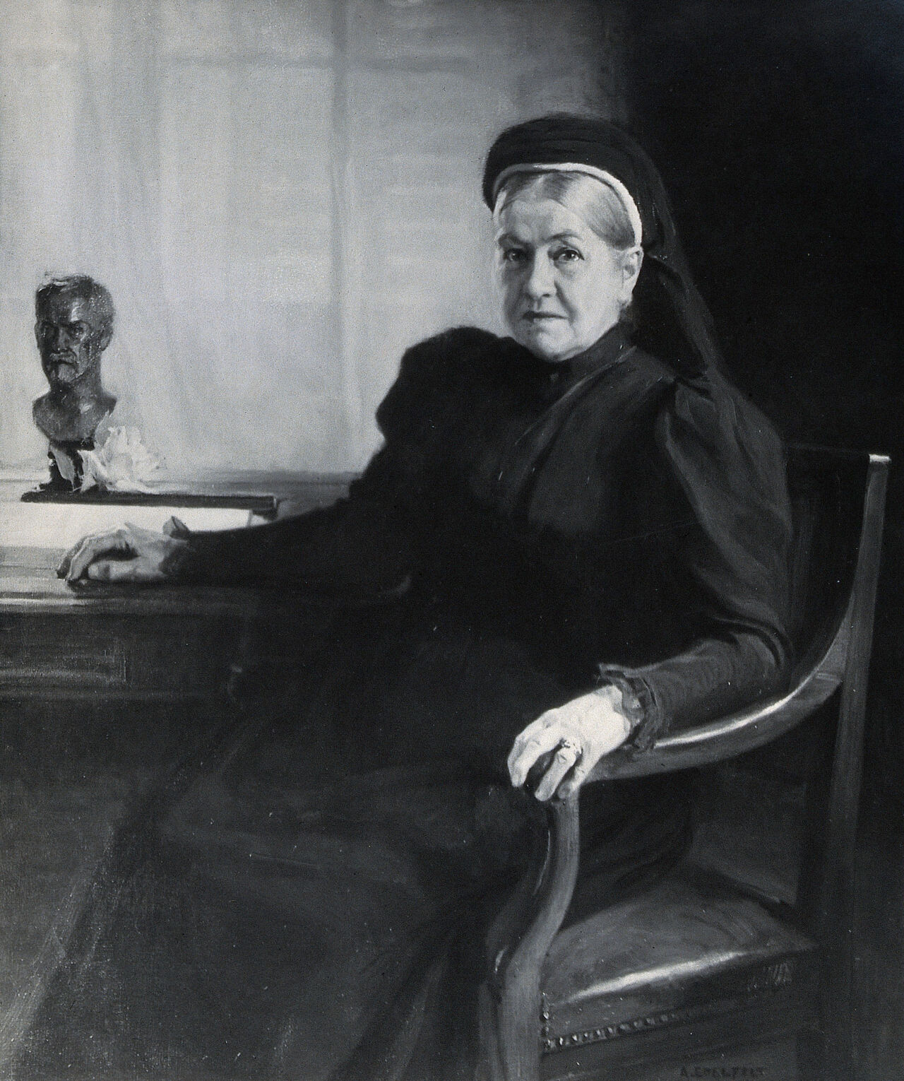 Marie Pasteur, Madame Louis Pasteur. Photograph after A. Edelfelt, 1899., by Albert Edelfelt