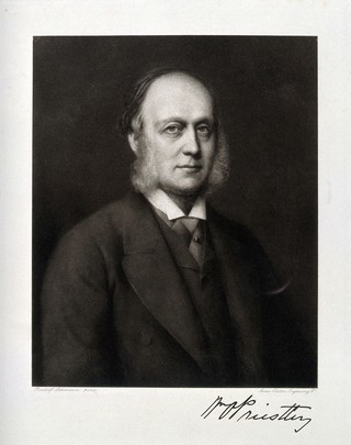 Sir William Overend Priestley. Photogravure by Swan after a painting by Rudolf Lehmann.