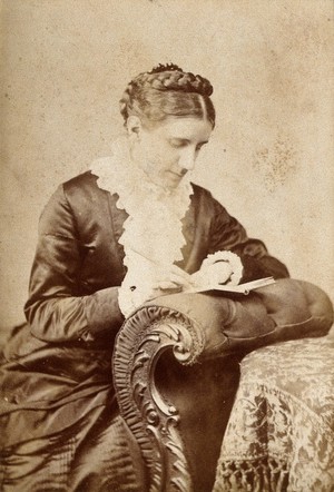 view Lady Simpson, wife of Sir James Young Simpson. Photograph by John Moffat.