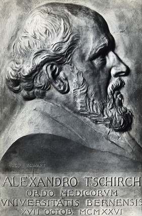 Alexander Tschirch. Photograph after a plaque by Hugo Siegwart.