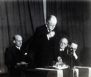 view Metropolitan Police Laboratory, Hendon: the opening of the laboratory, 1935. Photograph, 1935.