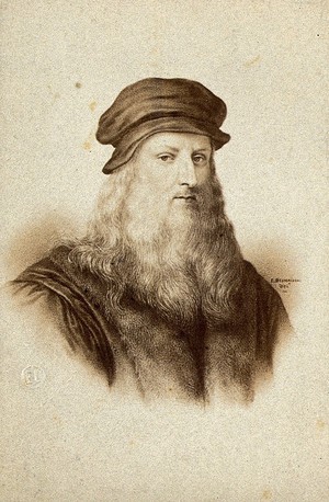 view Leonardo da Vinci. Photograph after E. Desmaisons.