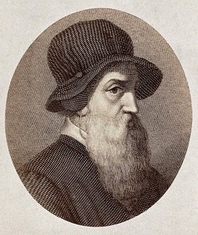 Benvenuto Cellini. Photograph by Gustav Schauer after an engraving.