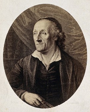 view Johann Caspar Lavater. Photograph by Gustav Schauer after an engraving.