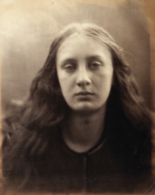 May Prinsep as Christabel. Photograph by Julia Margaret Cameron, 1866.