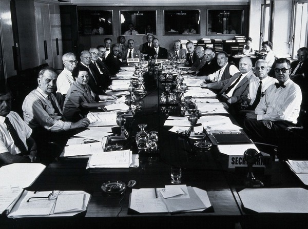 Research Planning and Coordination Annual meeting (WHO?). Photograph, 1960.