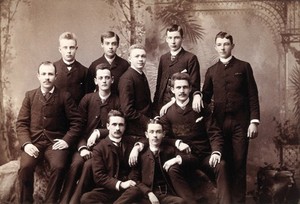 view A group of ten unidentified men.