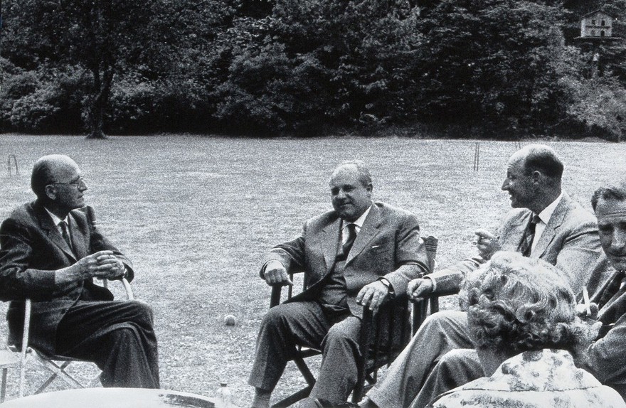 P.C.C. Garnham and Corradetti and three others. Photograph.