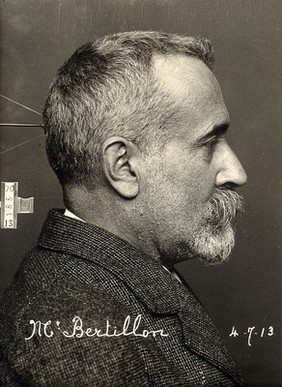 Alphonse Bertillon. Photograph, 1913.