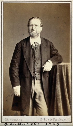 Louis Laurent Gabriel de Mortillet. Photograph by A.-R. Trinquart, 1869.