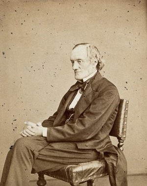 view Sir Richard Owen. Photograph by Ernest Edwards, 1867.