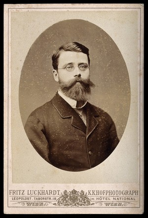 view Theodore (?) Braun. Photograph by Fritz Luckhardt, 1882.