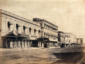 view A principal street in Calcutta. Photograph.