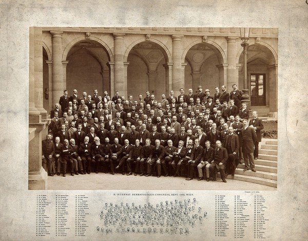 Second International Congress of Dermatology, Vienna. Photograph by Dr Székely, 1892.
