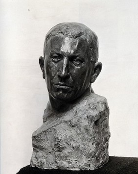 Frederick Grant Banting. Photograph by Pringle & Booth Ltd. after a bust by Frances Loring.