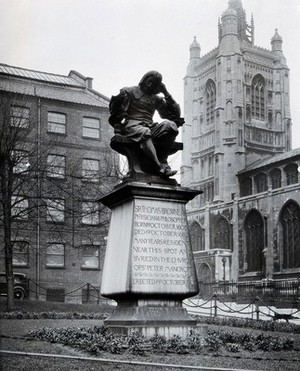 view Sir Thomas Browne. Photograph after a sculpture, 1905.