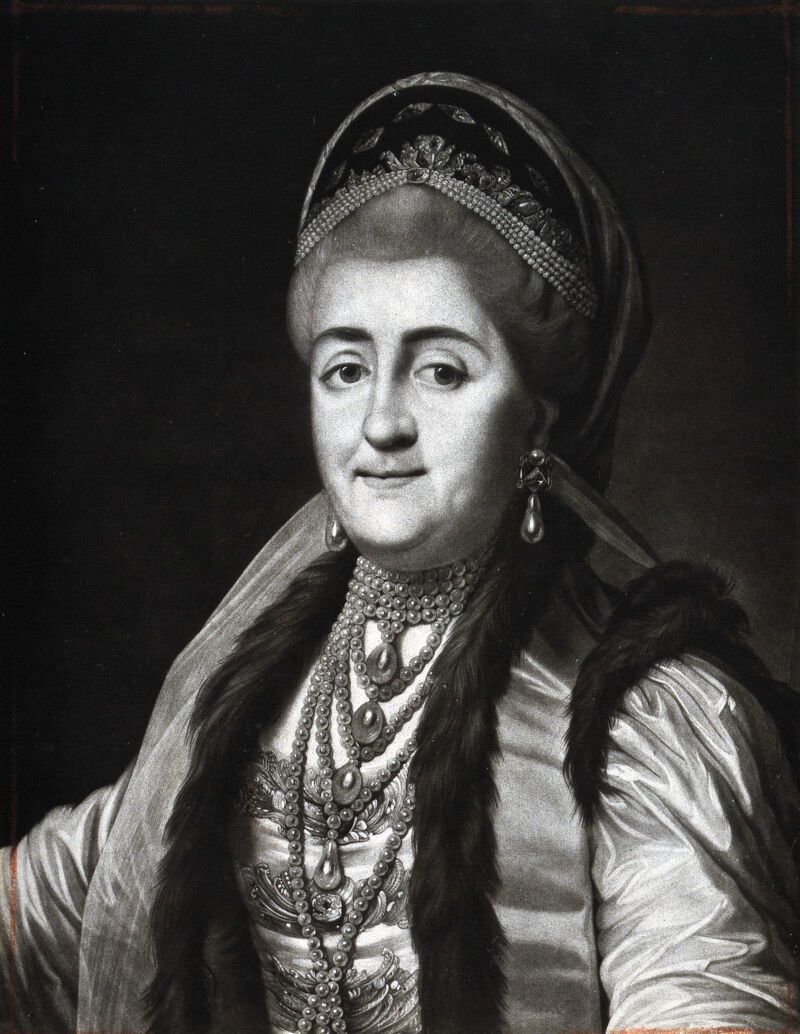 Catherine II, Empress of Russia. Photograph after W. Dickinson., by William Dickinson