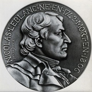 Nicolas Leblanc. Photograph after a medallion (obverse), 1887.