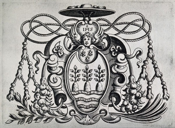 Cardinal de Lugo: his coat of arms as cardinal. Photograph after an engraving.