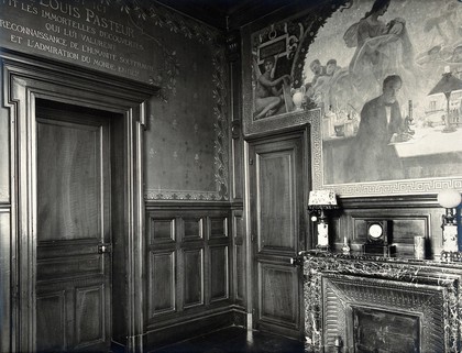 Louis Pasteur, room at Ecole Normale Supérieure. Photograph by Giraudon.