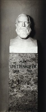 Max von Pettenkofer. Photograph after a bust by H. Th. Richter.