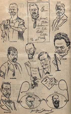 Ten Viennese doctors. Process print, 1913.