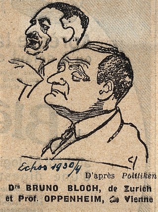 Bruno Bloch and Moriz Oppenheim. Process print after Politiken, 1930.