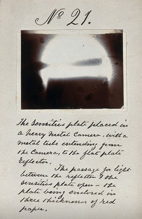 Light emitted by Röntgen Ray Tubes. Photoprint from radiograph, by James Wimshurst, 1898.