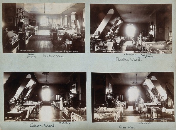 St Bartholomew's Hospital, London: a nurse and a sister on Martha ward. Photograph, c.1908.