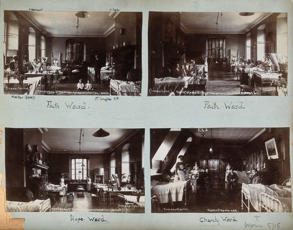 St Bartholomew's Hospital, London: Faith ward. Photograph, c.1908.