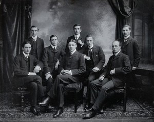 view Charing Cross Hospital: a portrait of house physicians. Photograph, 1904.