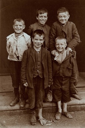 St Mary's Hospital, Plaistow: children from Plaistow. Photograph, 1904.