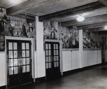Philadelphia College of Pharmacy and Science: college foyer. Photograph, c. 1933.