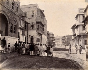 view A street in Old Town, Karachi, India. Photograph, 1897.