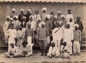 view A group of Plague staff, Karachi, India. Photograph, 1897.