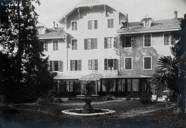 British Red Cross Hospital, Turin: living quarters for staff. Photograph, c. 1918.