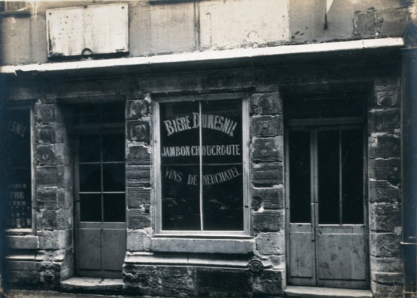 A building in Paris, previously the home of Nicolas Flamel, the famous 14th century alchemist. Photograph.