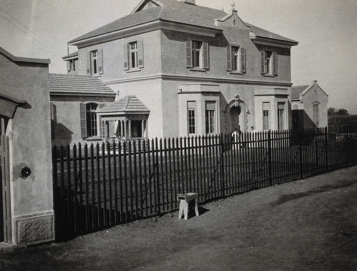 Tanta Ophthalmic Hospital, Egypt: exterior. Photograph, 1908.