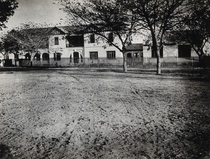 Assiut Ophthalmic Hospital, Egypt: exterior. Photograph, 1911.