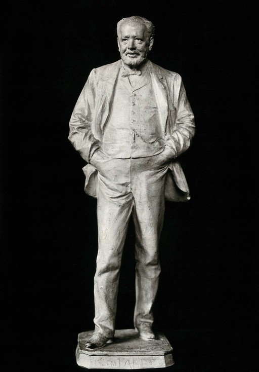 Léon Labbé, French surgeon. Photograph, 19--, of a sculpture by Theodore Rivière, ca. 1900.