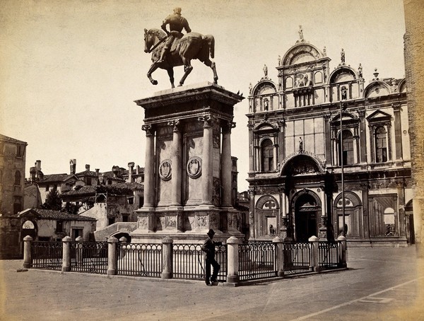 Campo Santi Giovanni e Paolo, Venice: Scuola Grande and Hospital of San Marco. Photograph, 18--.