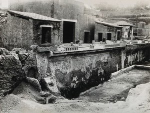 view Herculaneum: the terrace of a Roman patrician's villa. Photograph, ca. 1931.