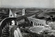 Roman aqueducts in Via Latina, to the southeast of Rome: view of the ...