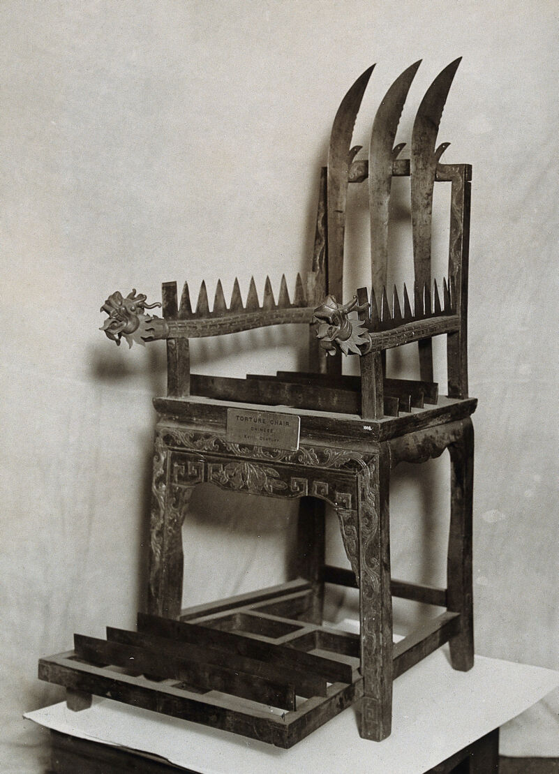 China: a chair equipped with blades for performances by ...