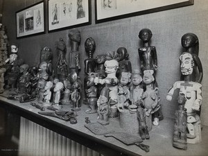 view Wellcome Historical Medical Museum, Wigmore Street, London: figurines in the Hall of Primitive Medicine. Photograph, 1913 (?).