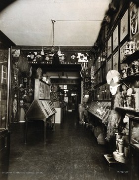 Wellcome Historical Medical Museum, Wigmore Street, London: the Hall of Primitive Medicine. Photograph.